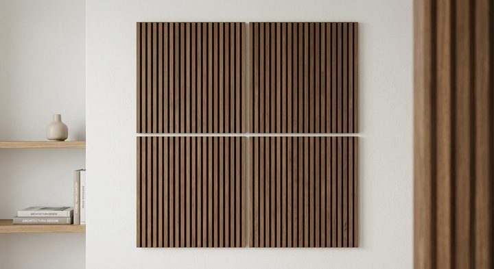 Paneles WPC instalados en pared interior